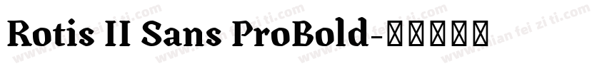 Rotis II Sans ProBold字体转换